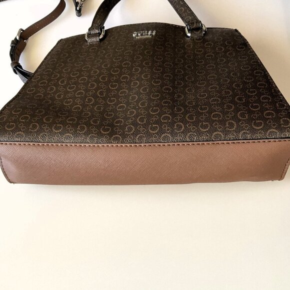 GUESS LOS ANGELES LOGO PURSE TOTE CROSSBODY LIKE NEW - Picture 6 of 16